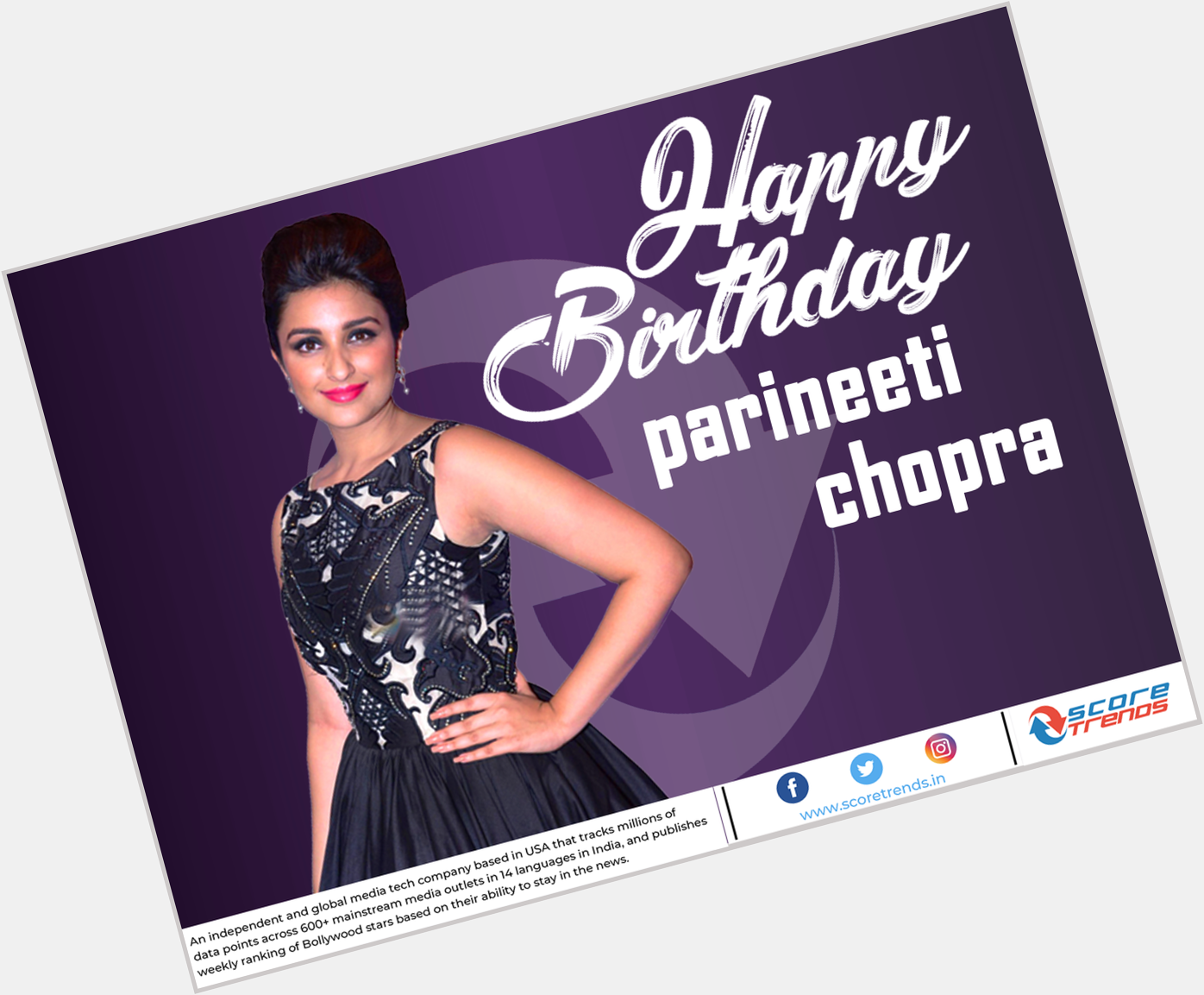 Score Trends wishes Parineeti Chopra a Happy Birthday! 