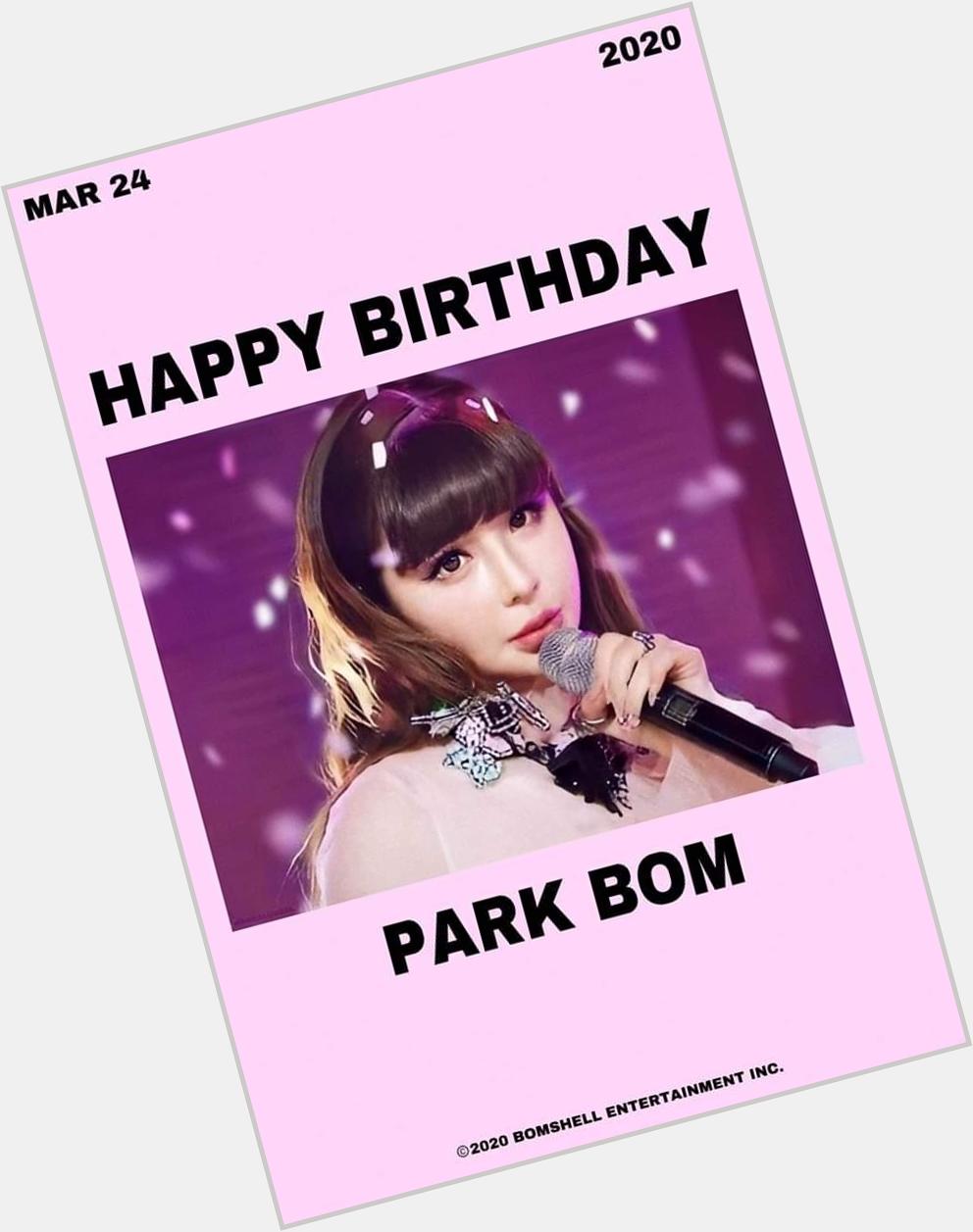 Happy birthday to 2ne1\s main vocal, Park Bom!   