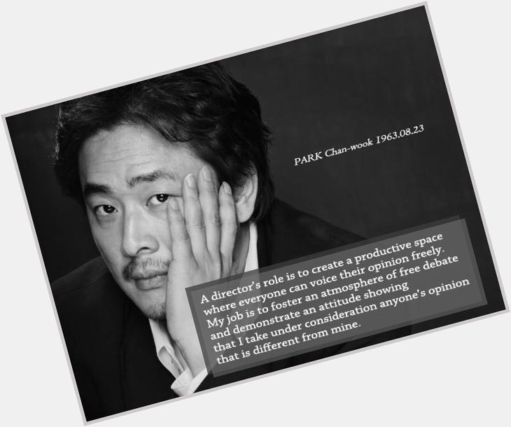 PARK Chan-wook was born on this day, August 23rd, in 1963.
Happy Birthday! 