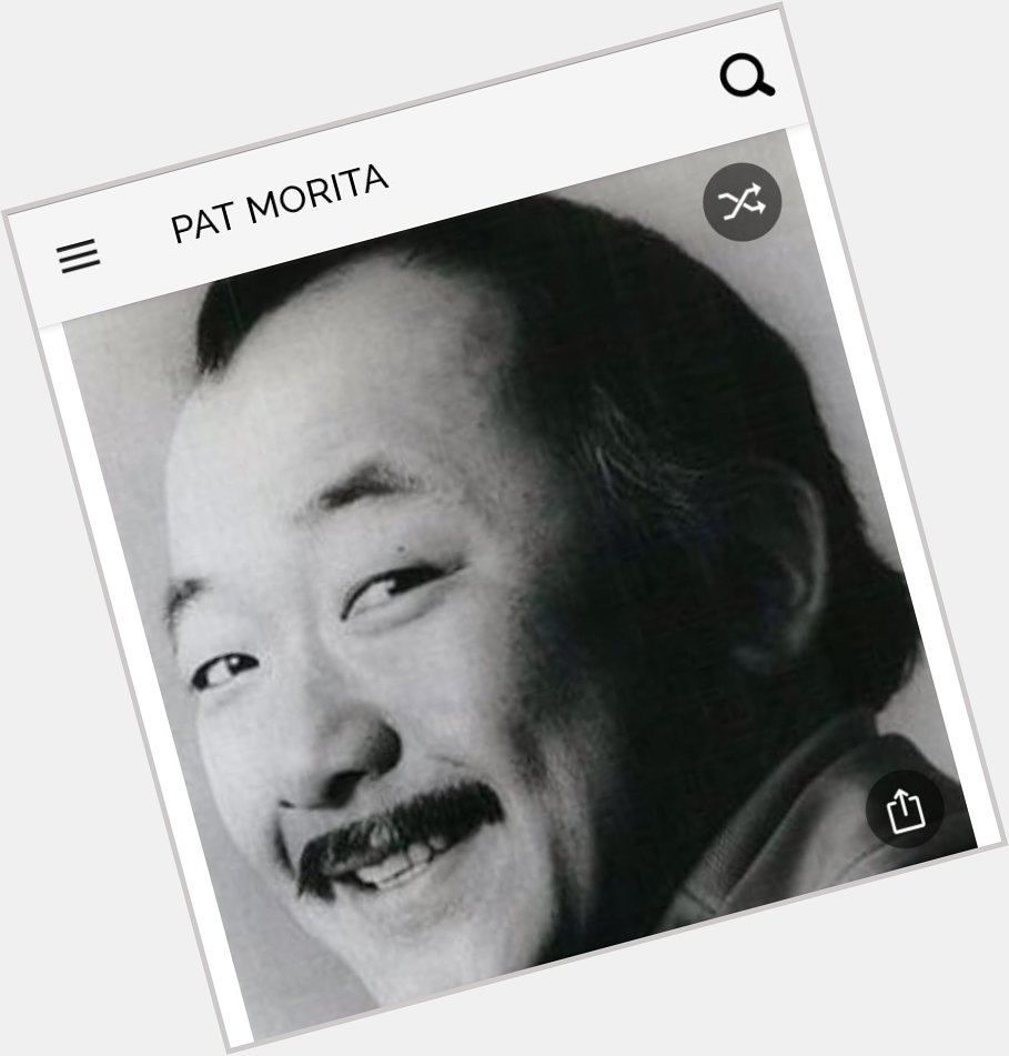 Happy birthday to this iconic actor.  Happy birthday to Pat Morita 