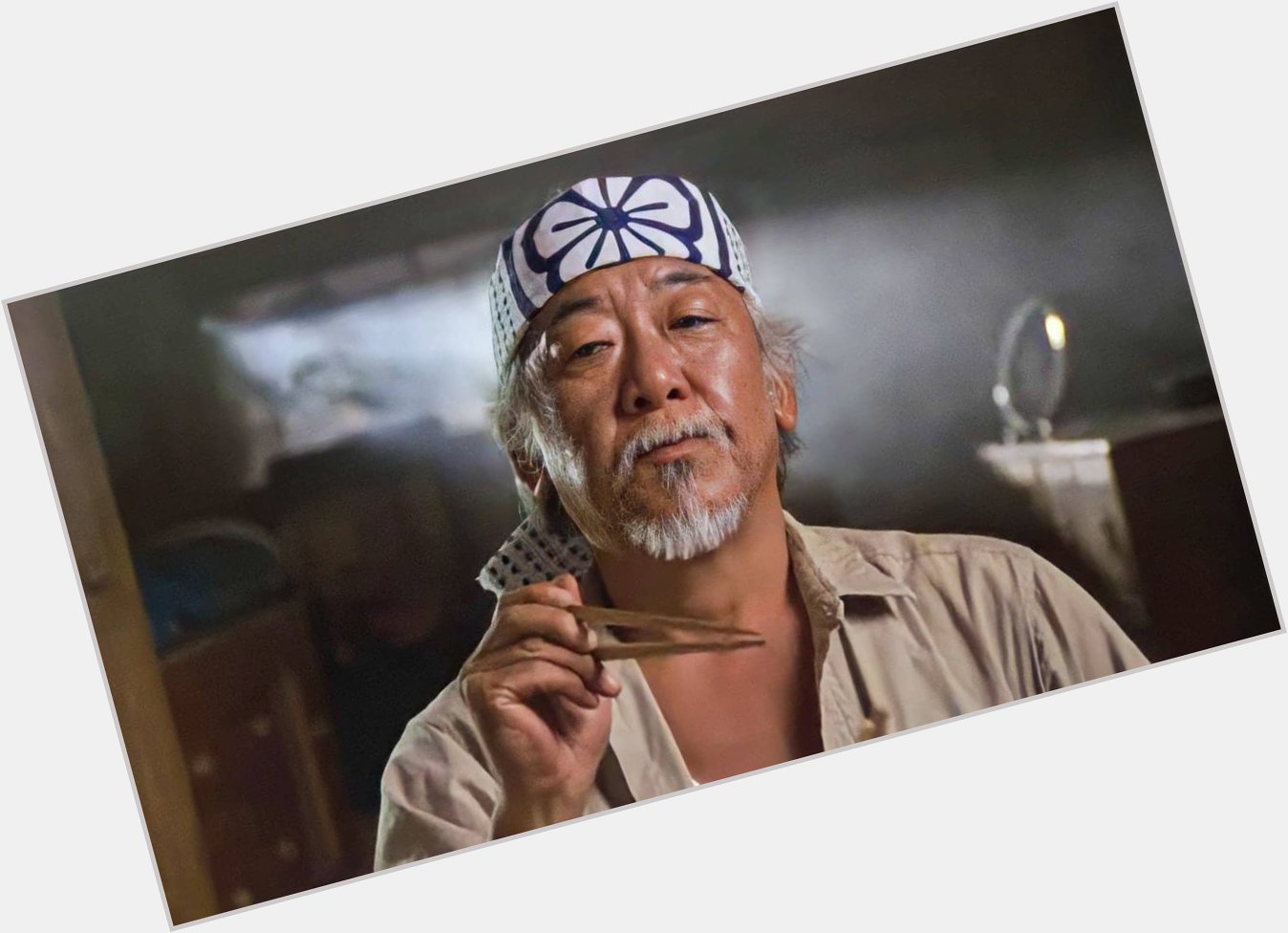 Happy Birthday to Pat Morita, Mr Miyagi himself, who would\ve turned 91 years old today. 

Rest in Peace. 