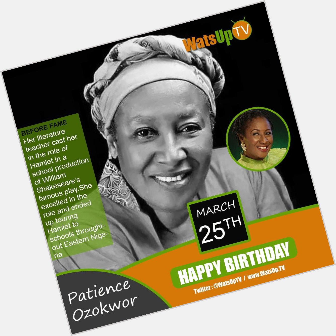 Happy birthday to Patience Ozokwor the Nigerian  Top actress. 