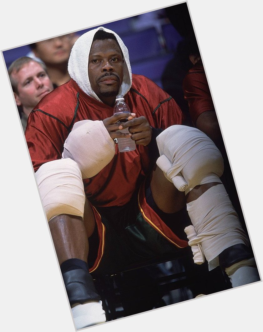 Happy Birthday to Patrick Ewing who\s knee pads and bandages now make up 50% of the Earths landfill. 