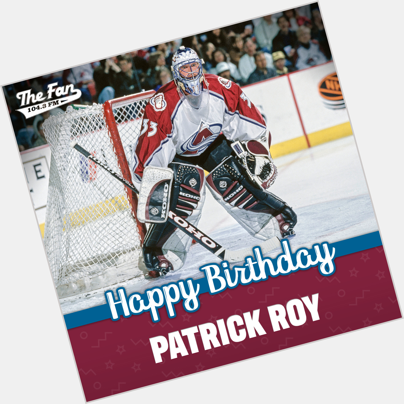 Wishing a happy birthday to a legend Hockey Hall of Famer and great Patrick Roy! 