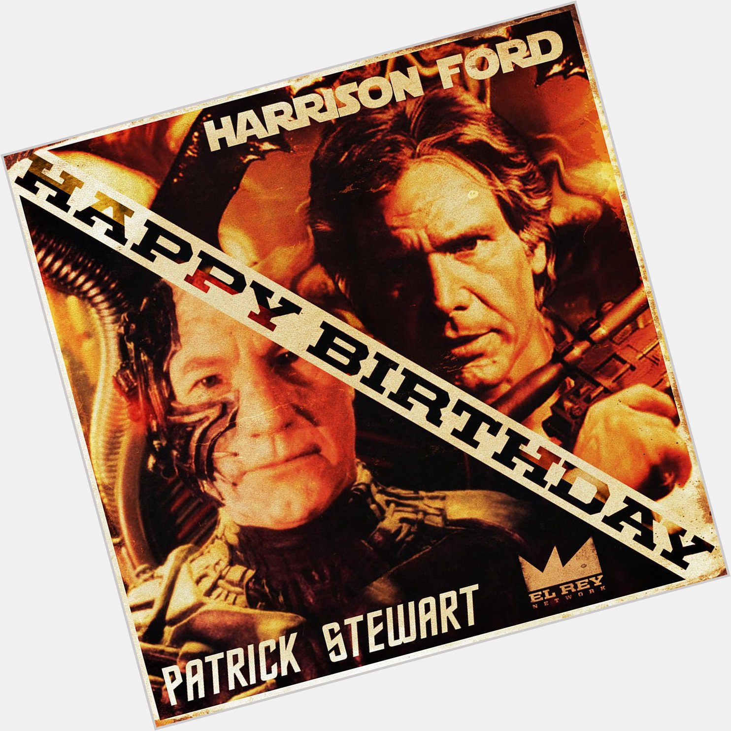 Happy birthday to two of the greatest spaceship captains ever, Patrick Stewart & Harrison Ford!  