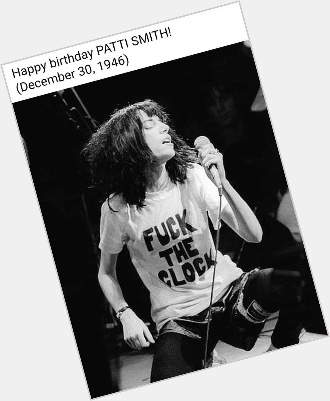 Happy New Year to everyone. 
Lay down \22, seizing 2023.
Happy birthday Patti Smith. 
