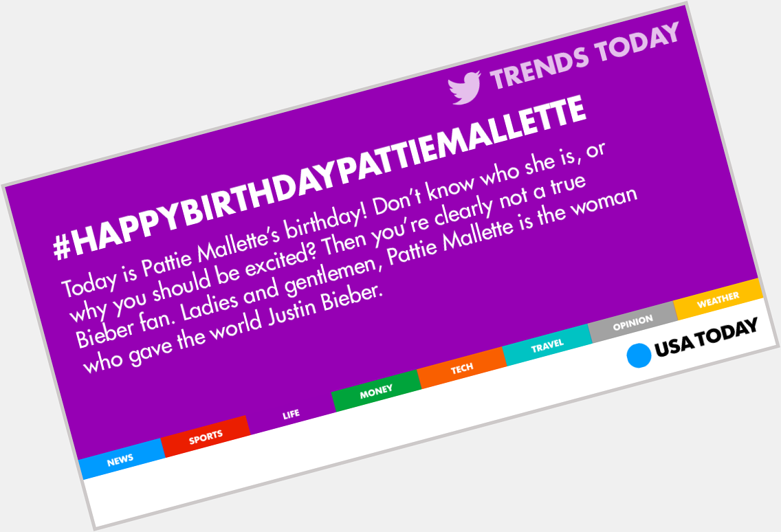 \" True Beliebers are saying: Happy Birthday Pattie Mallette  