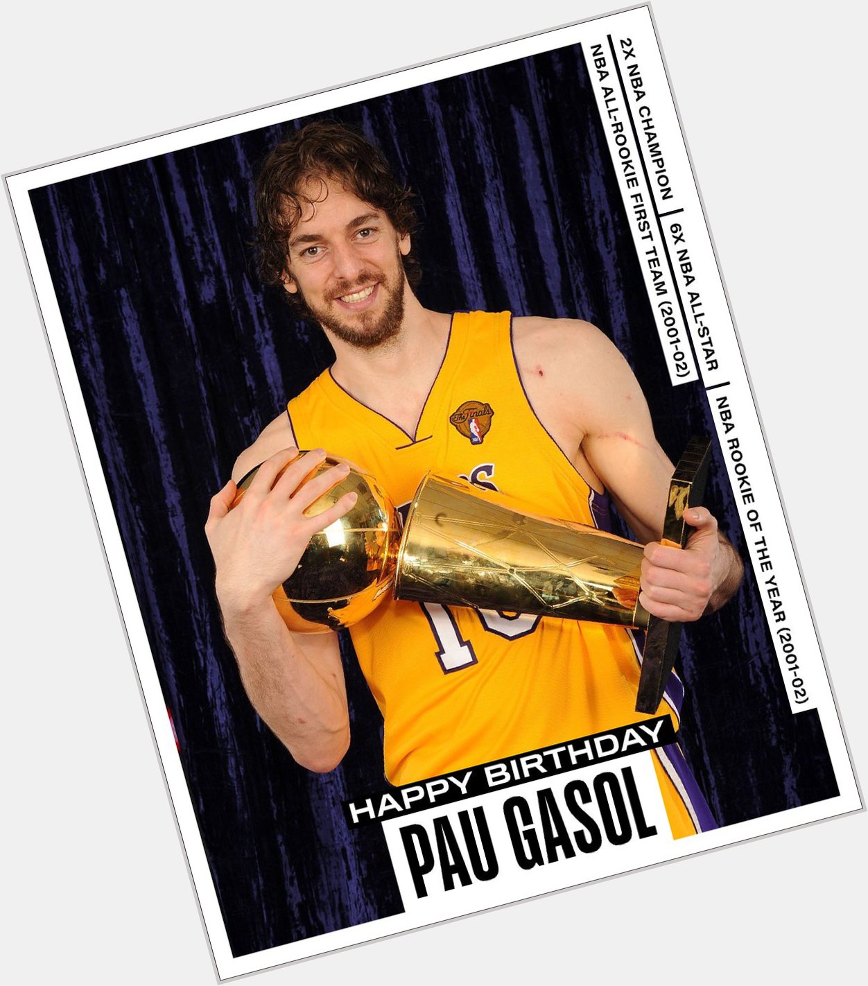 Join us in wishing a Happy 41st Birthday to 6x and 2x NBA champion, Pau Gasol! 