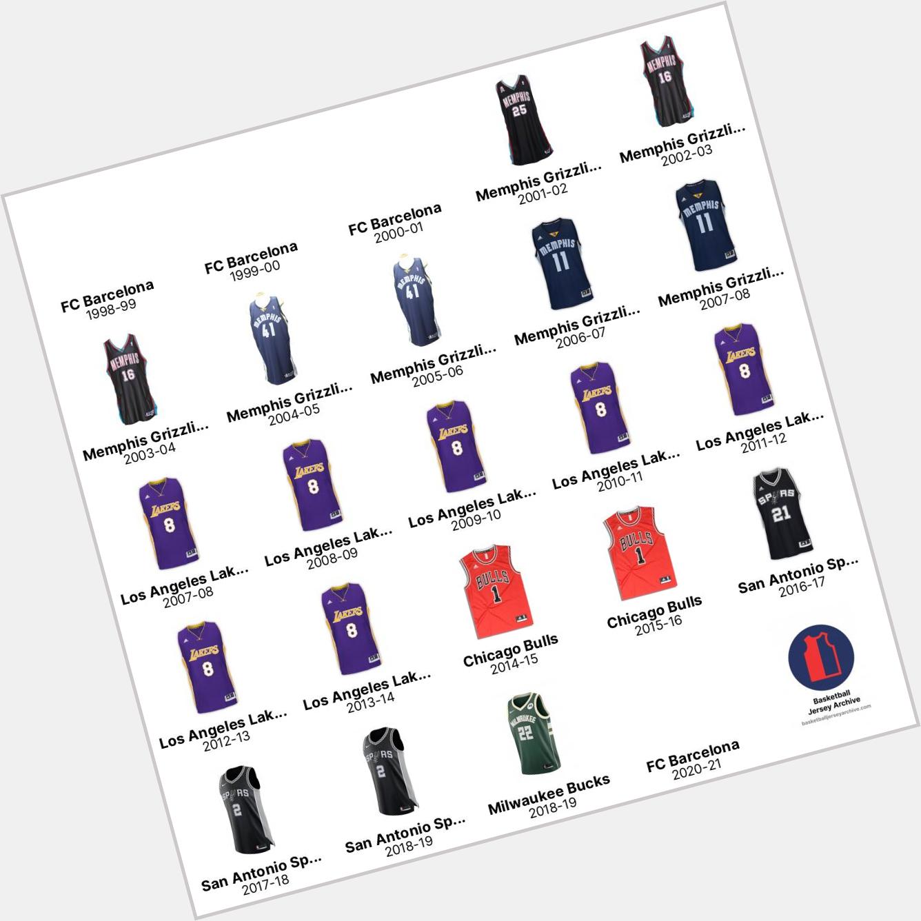  Happy Birthday, Pau Gasol - Here\s his Career in Shirts

Which one\s your favorite?  