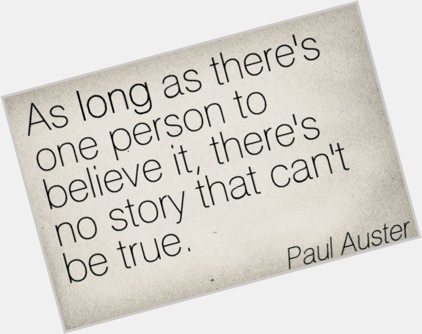 Happy birthday to Paul Auster 