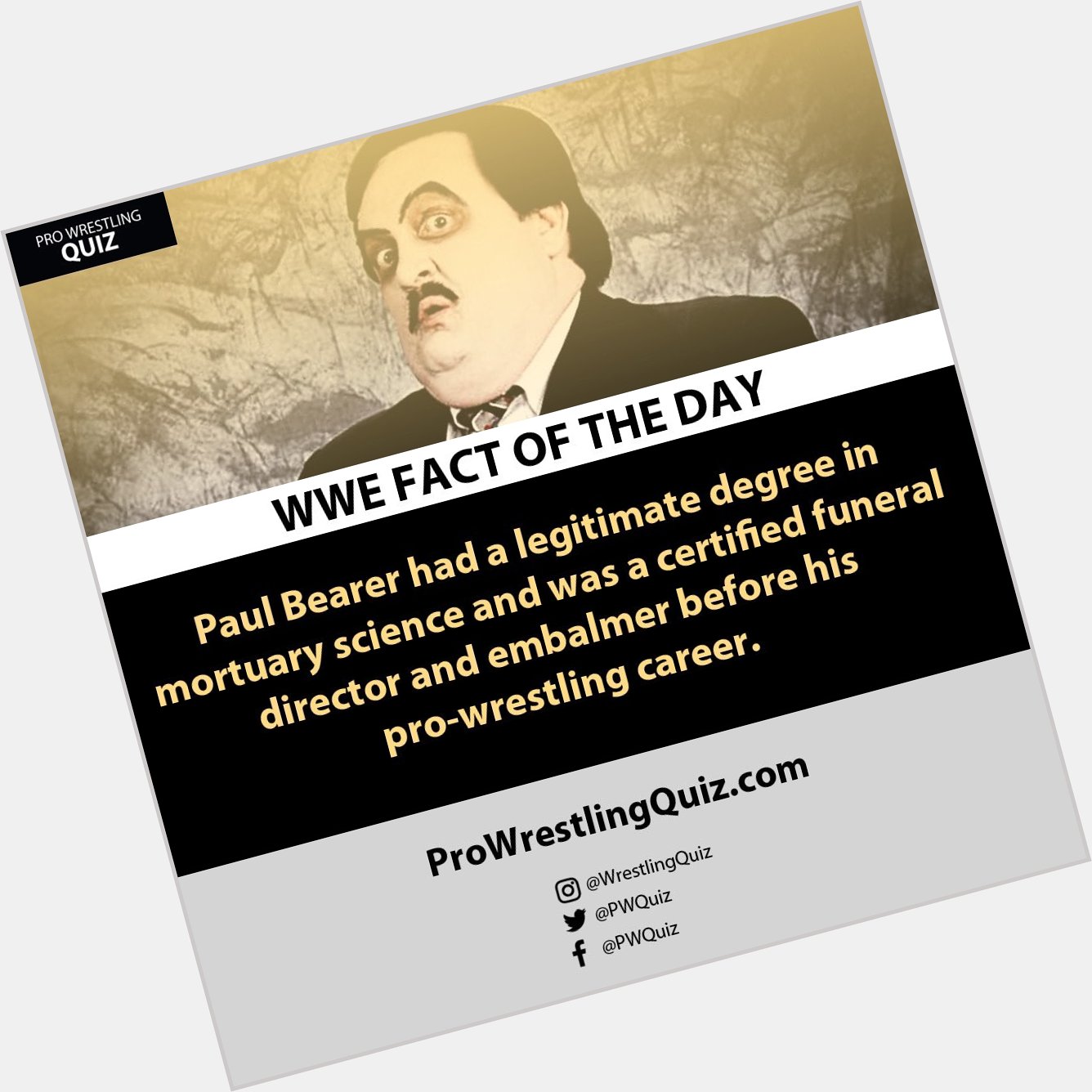 Happy Birthday to Paul Bearer, who would have turned 66 years old today.  
