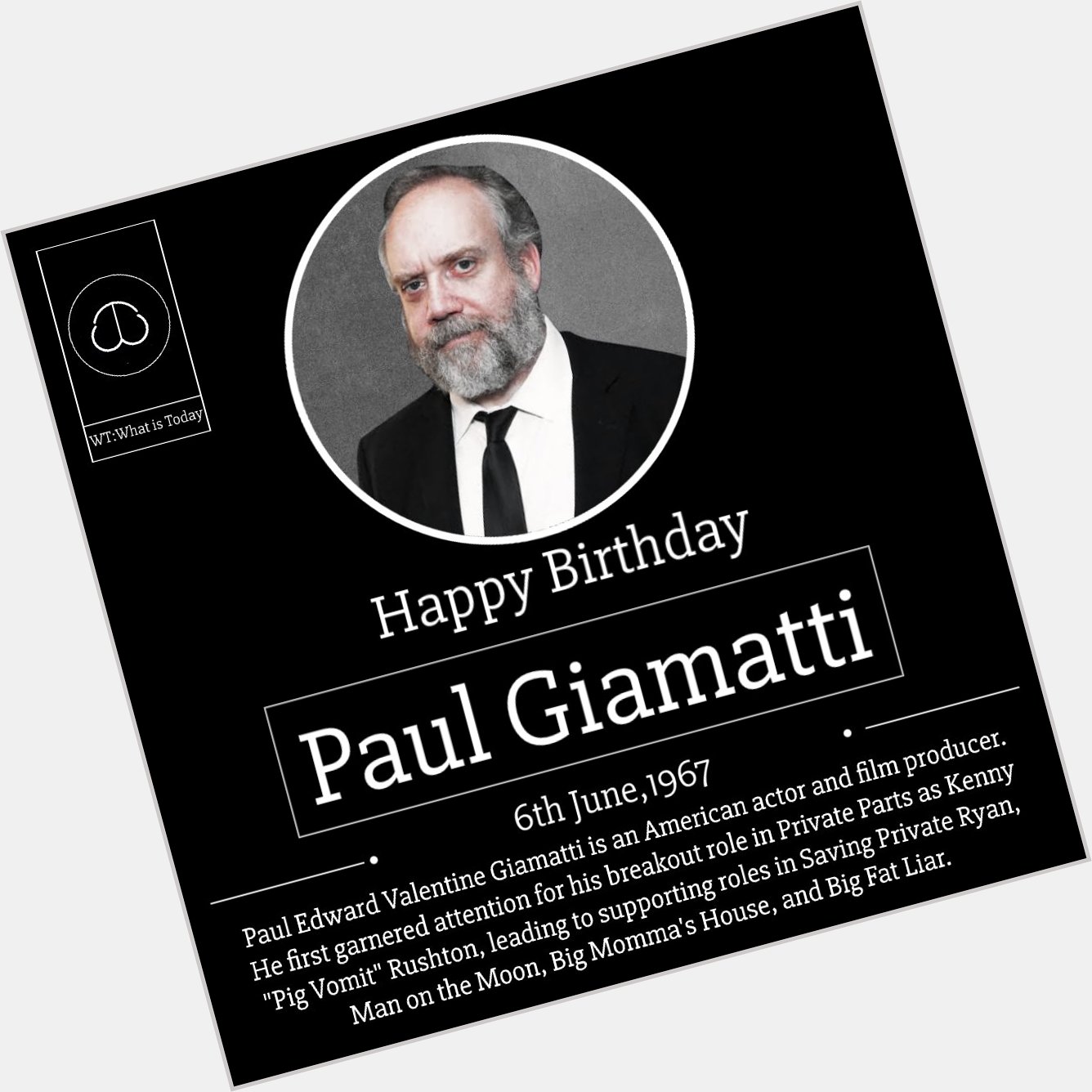 Happy Birthday Paul Giamatti ...! 