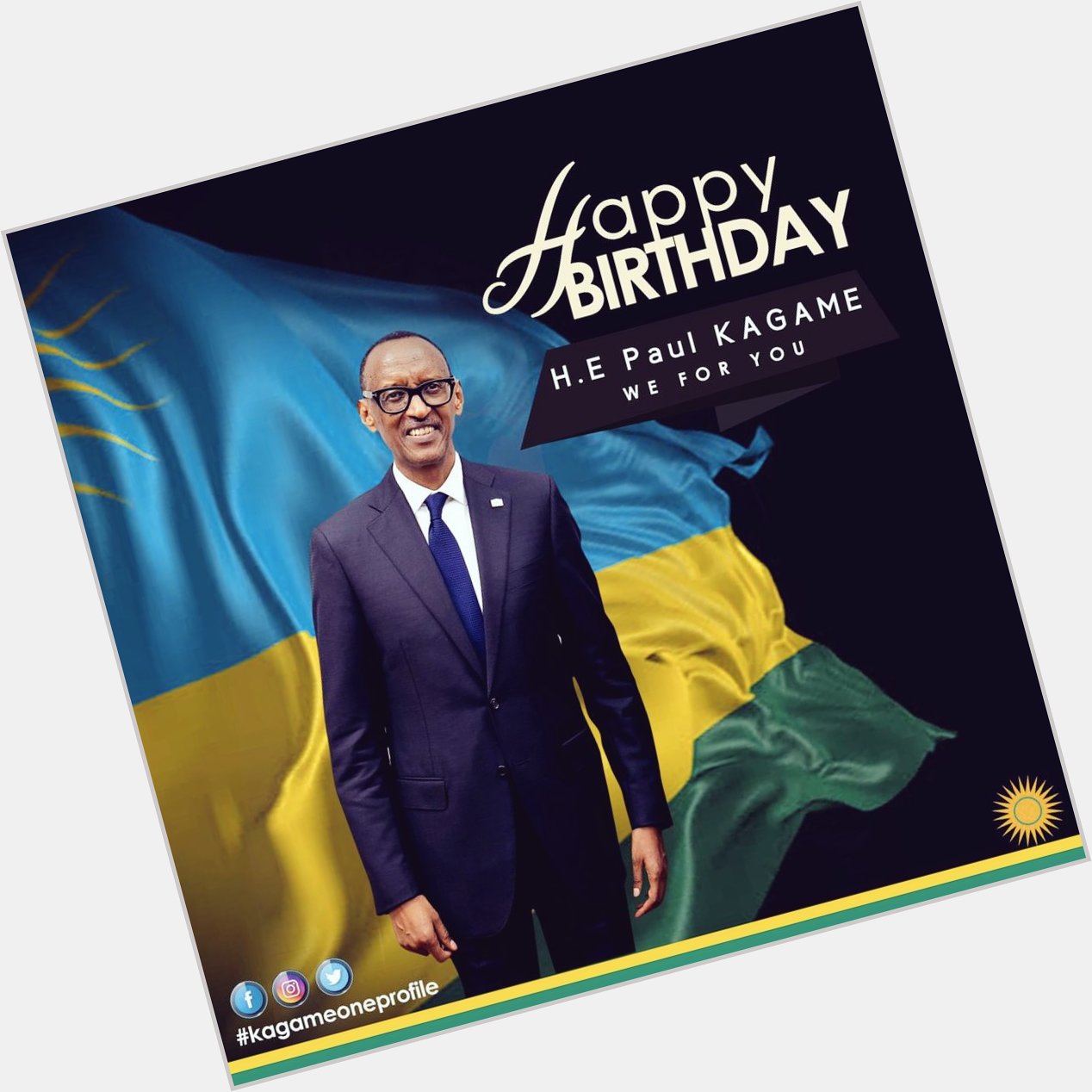 Happy birthday to Our Baba wa Taifa Paul Kagame. Abanyarwanda twishimira ibyiza tumaze kugeraho 