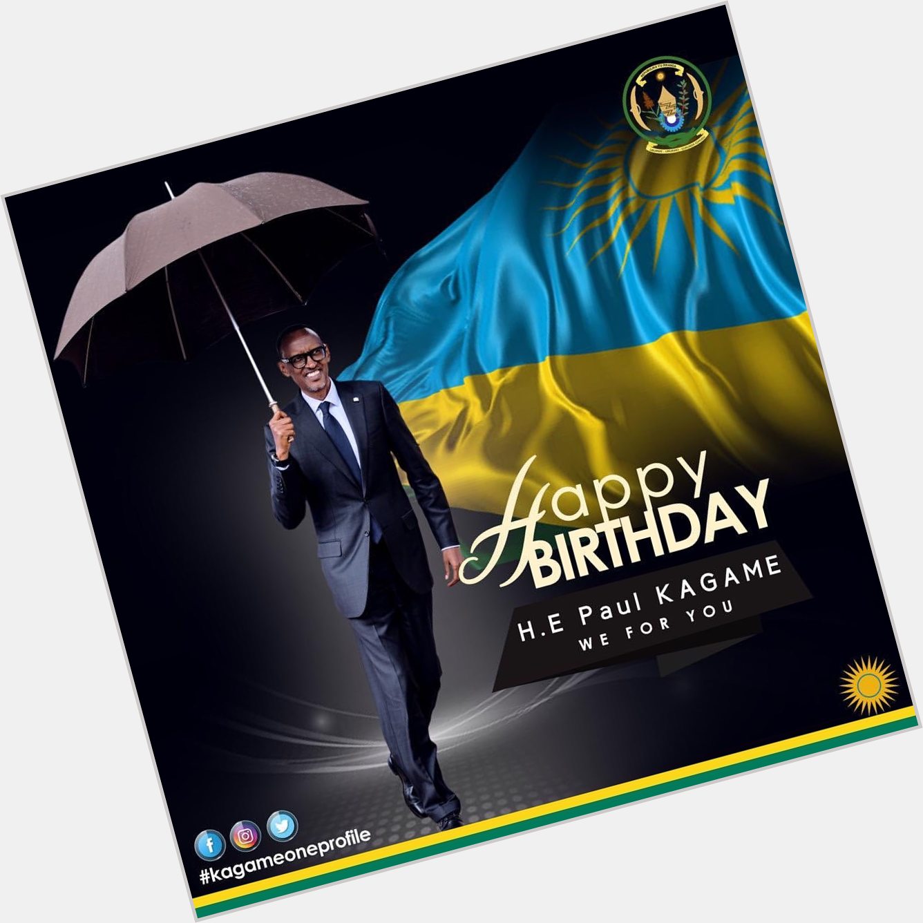 Happy birthday to our father 
A man of vision more years Mr Paul kagame 