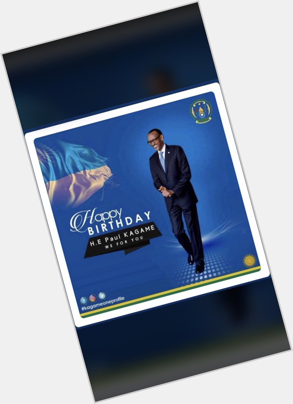 Happy birthday H.E Paul Kagame, you deserve all our appreciations. Long live our president      