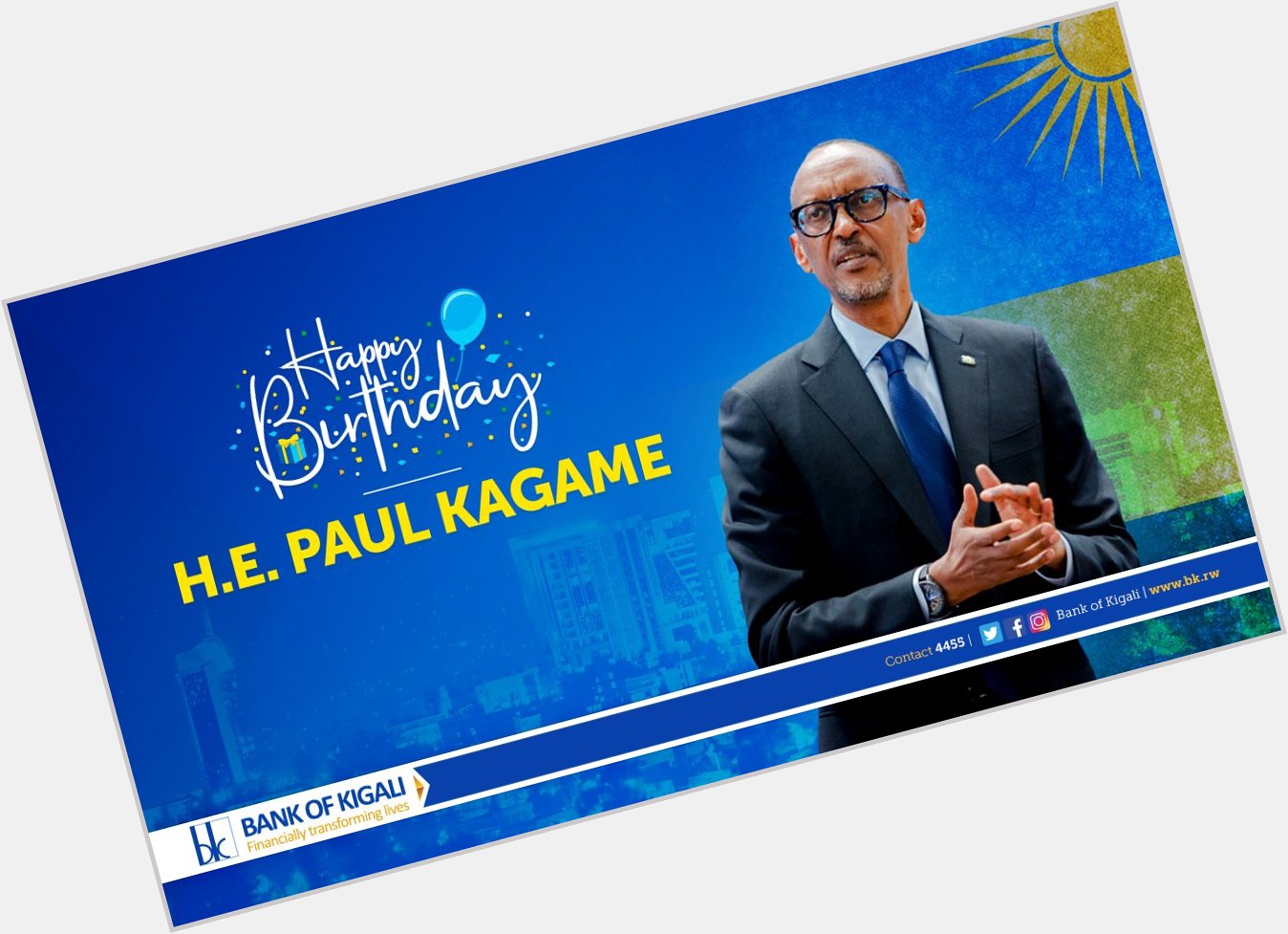 You are a great role model and example for this generation. Happy birthday H.E Paul Kagame 
