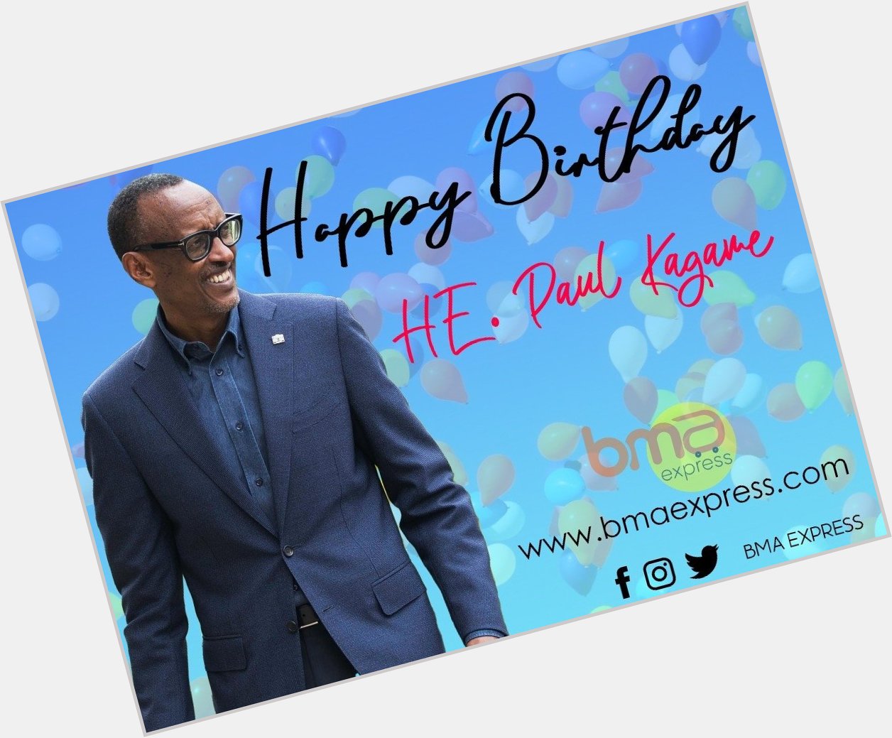 Happy birthday to H.E Paul Kagame the president of Rwanda a land of a thousand hills. We wish u all the best     