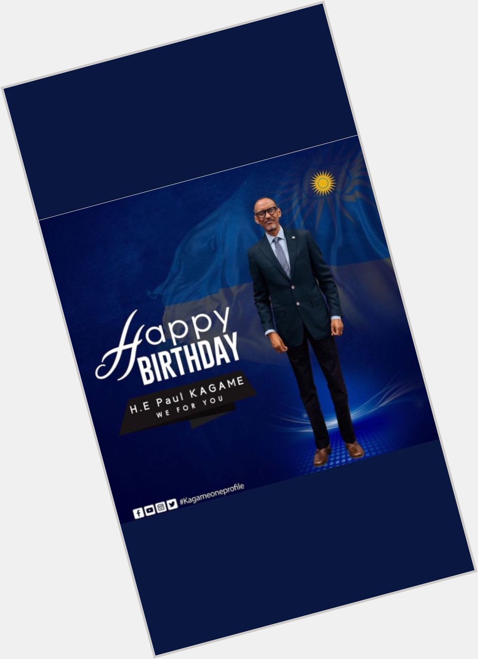 Happy birthday H.E Paul Kagame  Uri Impano Imana yahaye igihugu cyacu Dukunda. We For you! 