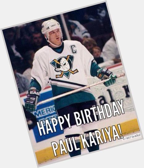 Happy Birthday Paul Kariya! 