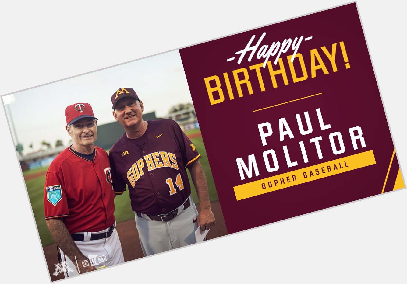 Saying to wish legend and manager Paul Molitor a very happy birthday today! 