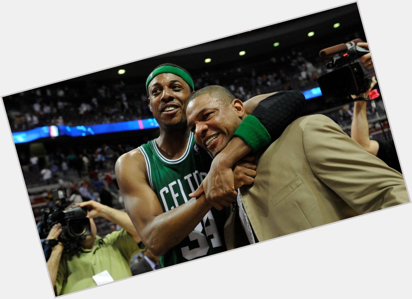 Happy Birthday to these two Celtics Legends!

Paul Pierce turns 44 today 
Doc Rivers turns 60 today 