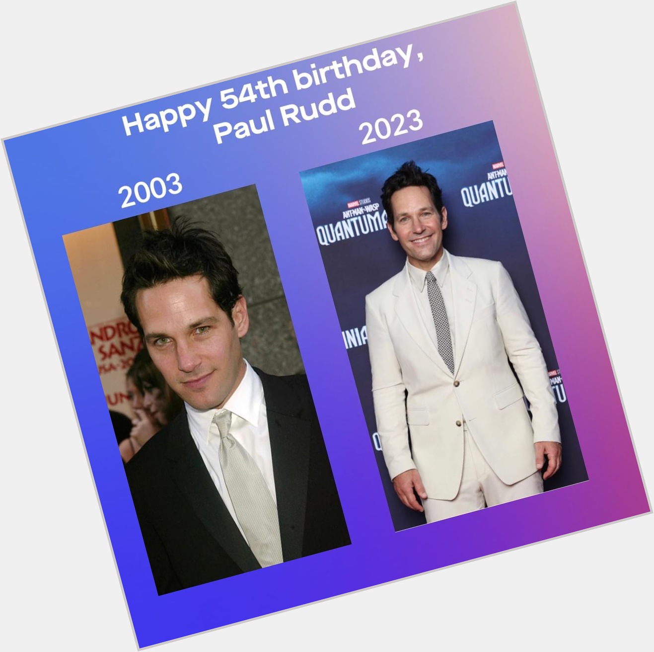 Happy birthday to Paul Rudd, who is allegedly 54 today. 