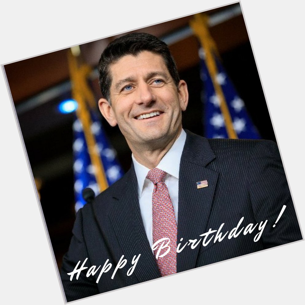 Happy Birthday to Speaker Paul Ryan! We hope you had an awesome day! 