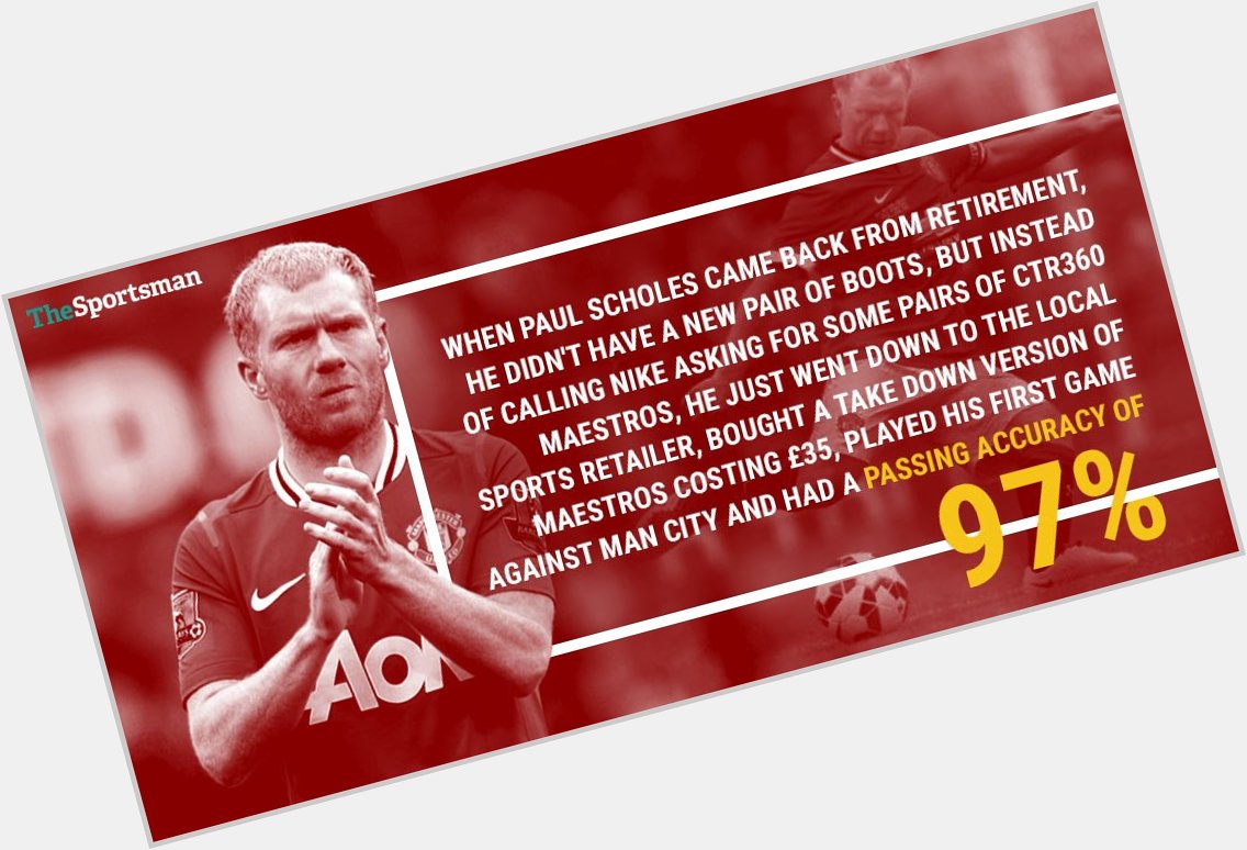  Happy Birthday to one of Manchester United\s all-time greatest players, Mr Paul Scholes! 