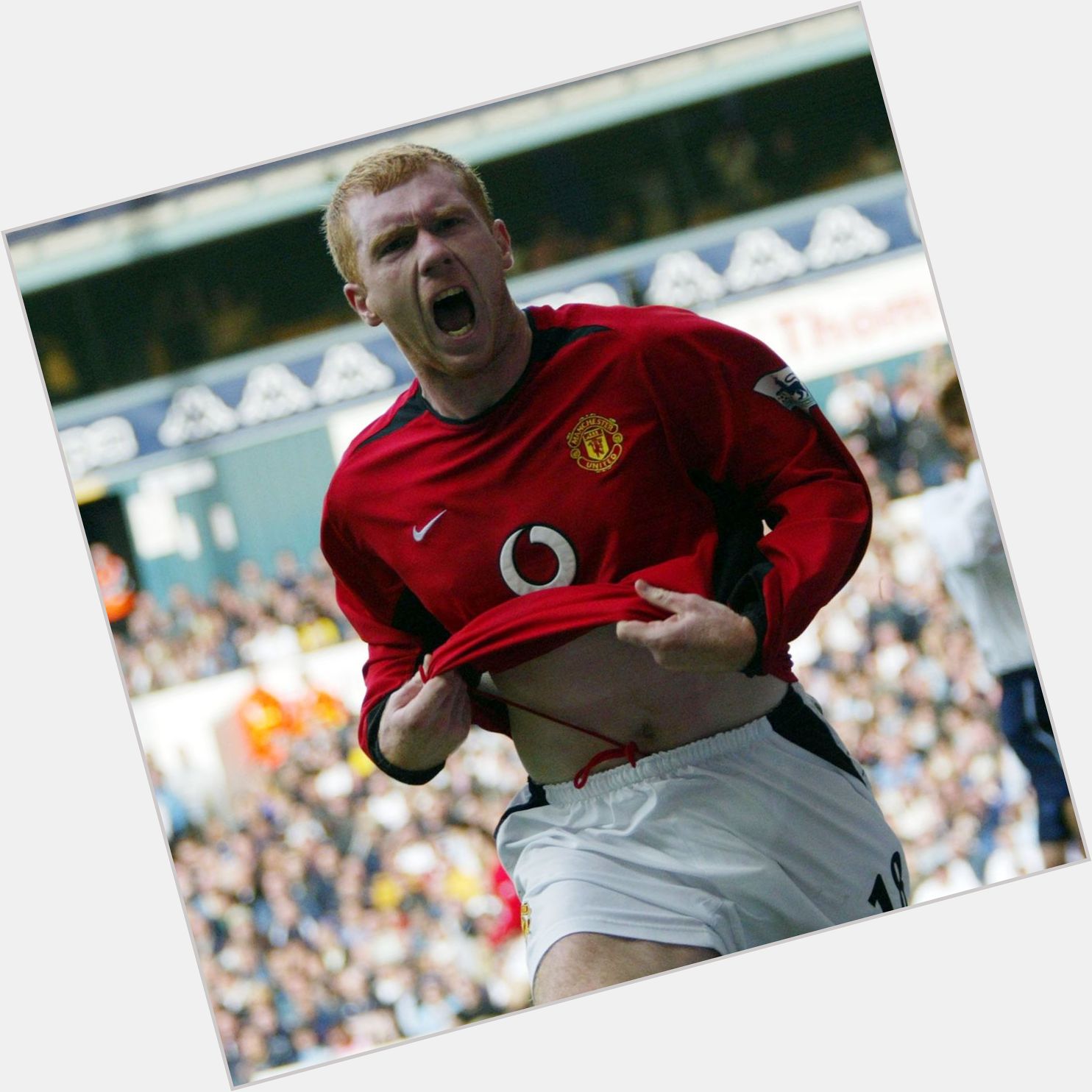 Happy Birthday to Paul Scholes, here he is getting a vital goal at White Heart Lane in the 2003 title race. 