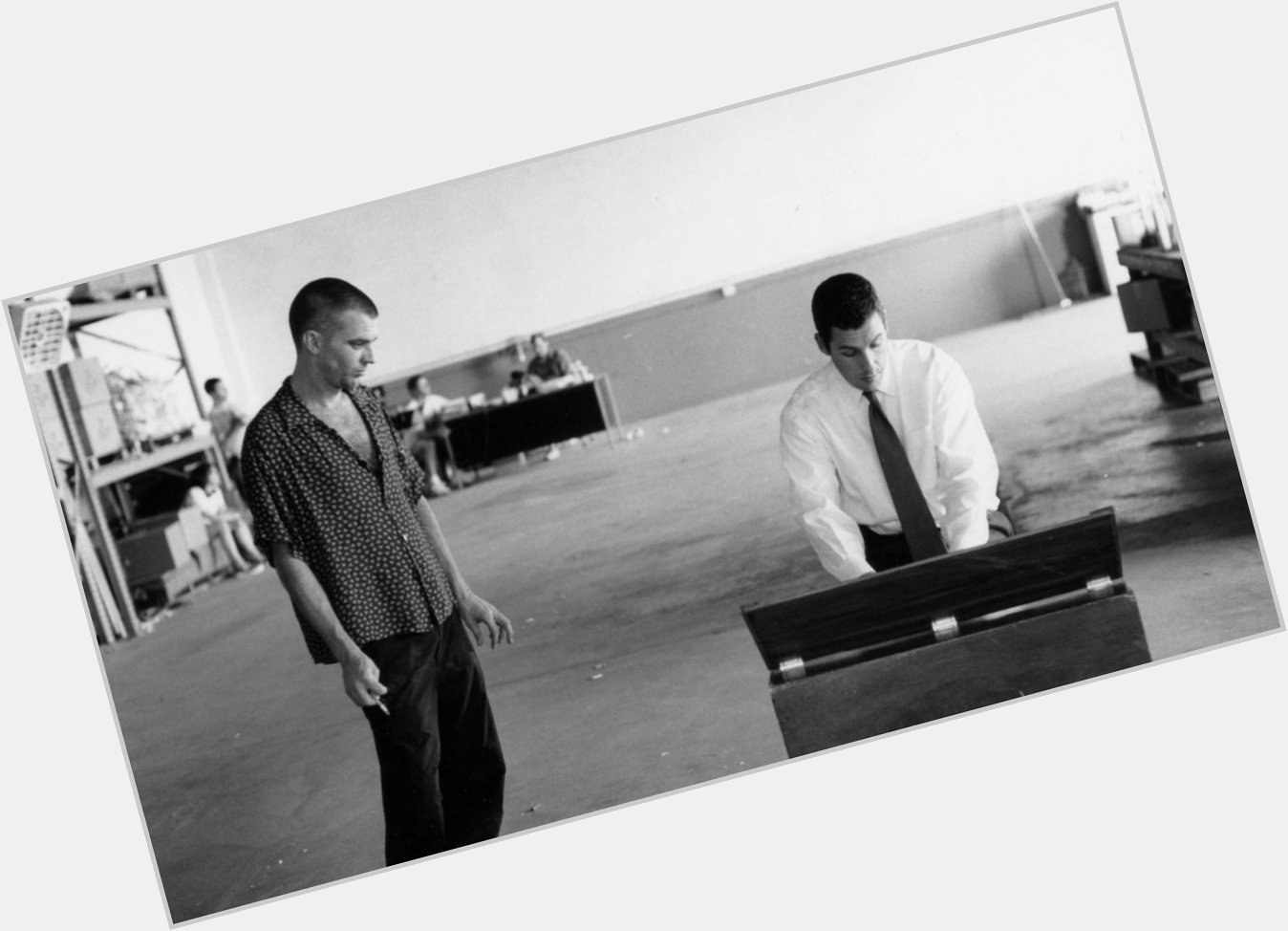 Happy 48th birthday to Paul Thomas Anderson, seen here with Adam Sandler on the set of \Punch-Drunk Love\ (2002). 