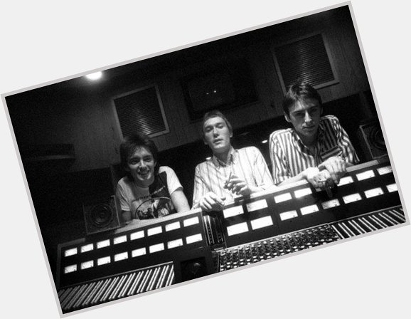 Happy Birthday Paul Weller.
Here he is, with some band members, in Townhouse Studios, Shepherd\s Bush, earlier. 