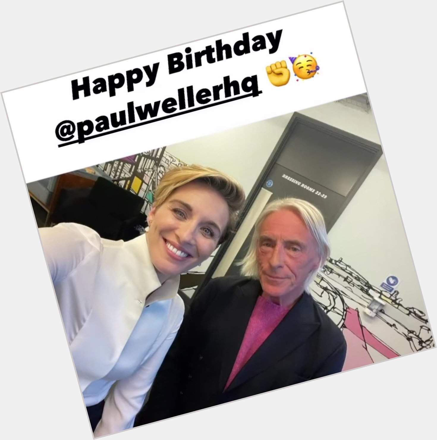 Vicky wishing Paul Weller a happy birthday via Instagram story! 