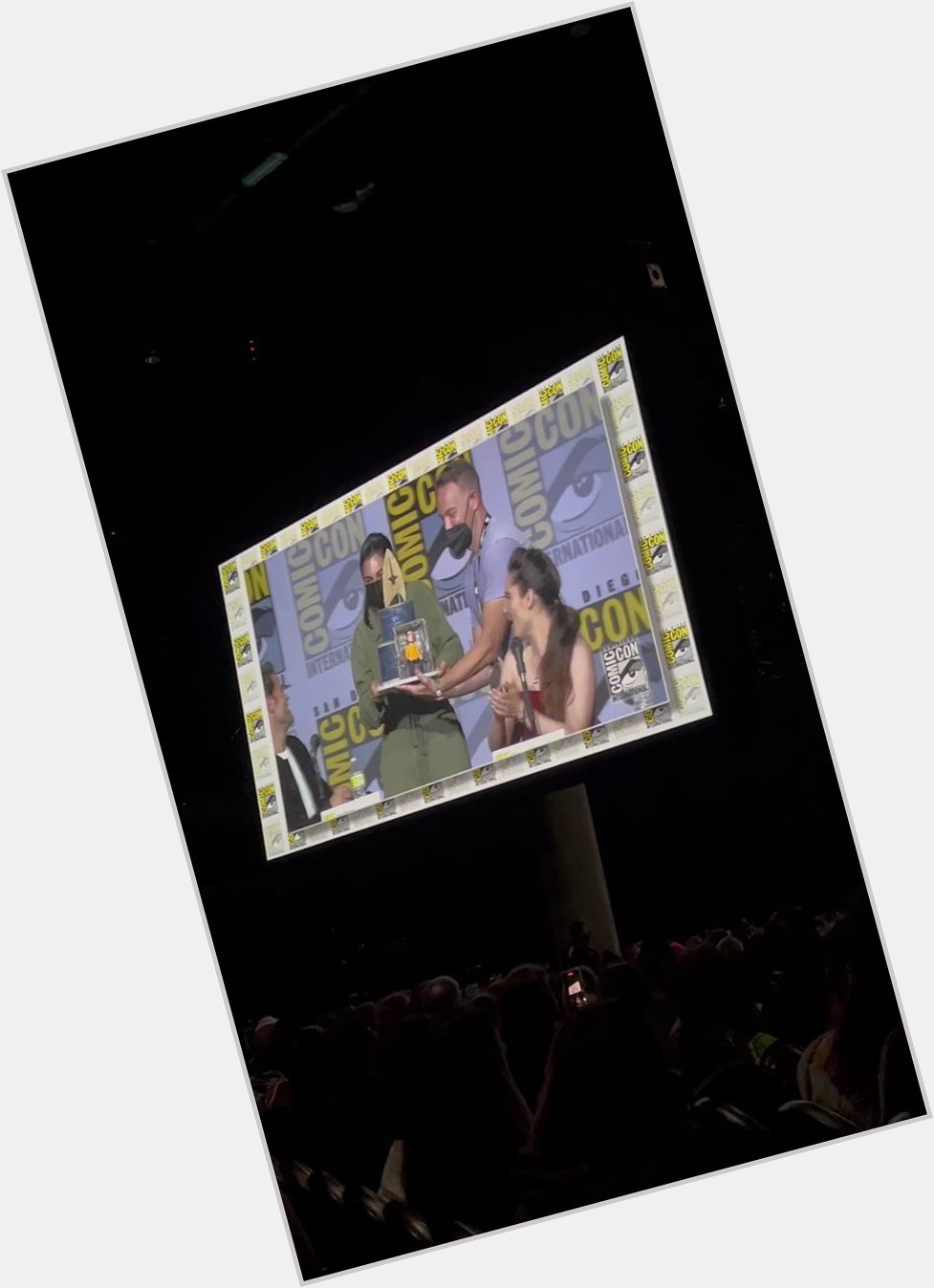 Hall H just sang happy birthday to Paul Wesley and came out with a bitchin Star Trek cake!! 