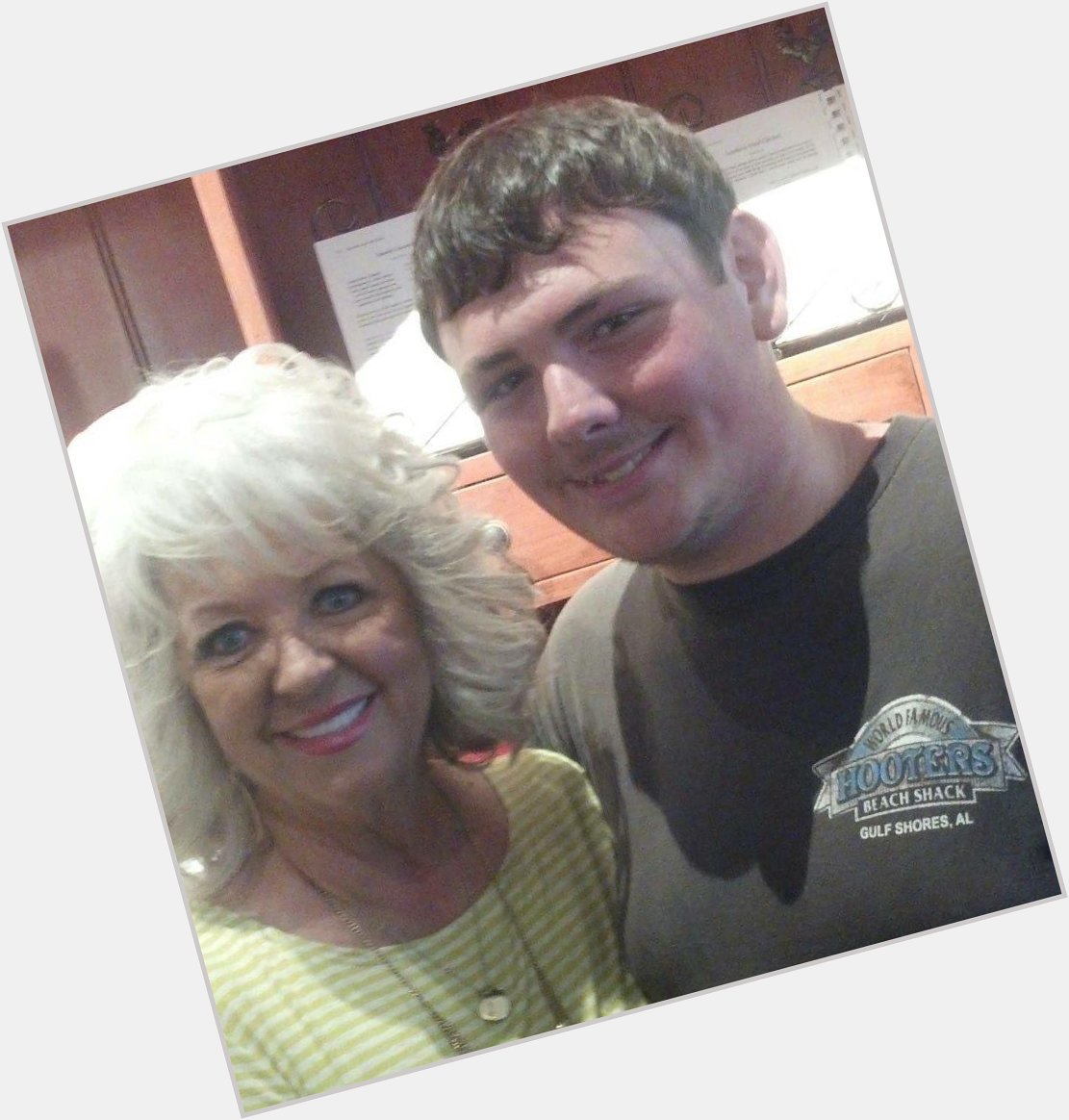 Happy Birthday to the wonderful and lovely Paula Deen ! Photo below is admin Austin with friend Paula ! 