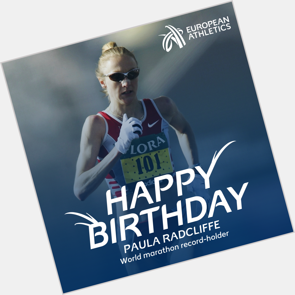 Happy birthday to world marathon record-holder and 2002 European 10,000m champion Paula Radcliffe! 