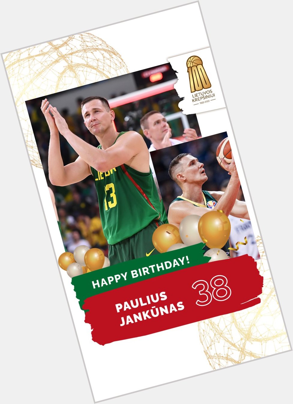 Happy birthday to the Lithuanian version of Tim Duncan - Paulius Jank nas!  