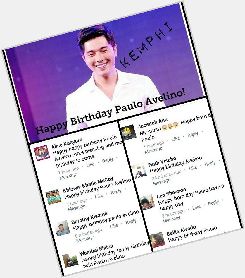 Happy Birthday Paulo Avelino from your fans in Kenya! 
Best of Wishes to you... :-D 