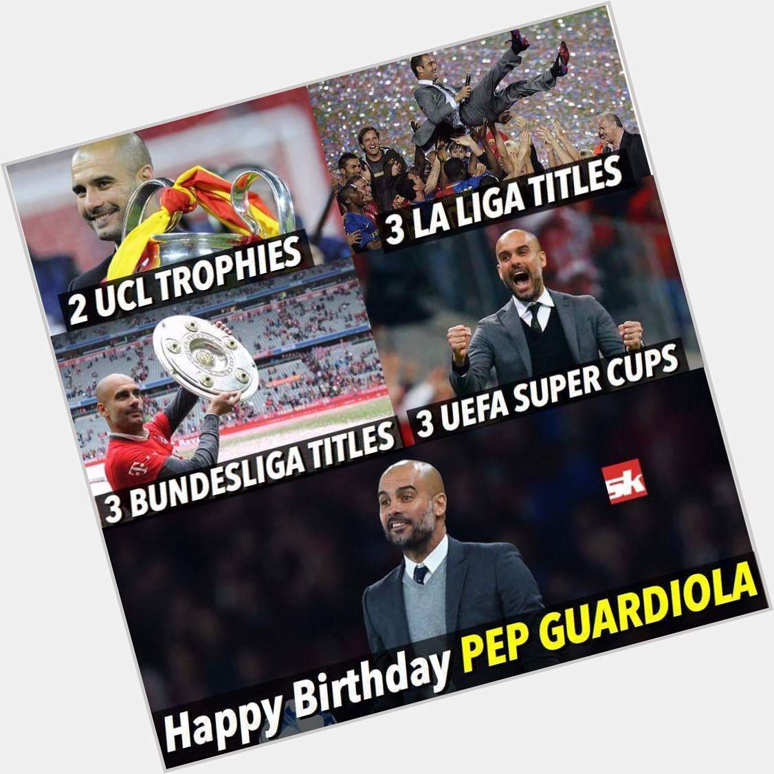 Wishing a very happy 46th birthday to Manchester City manager, Pep Guardiola!  
