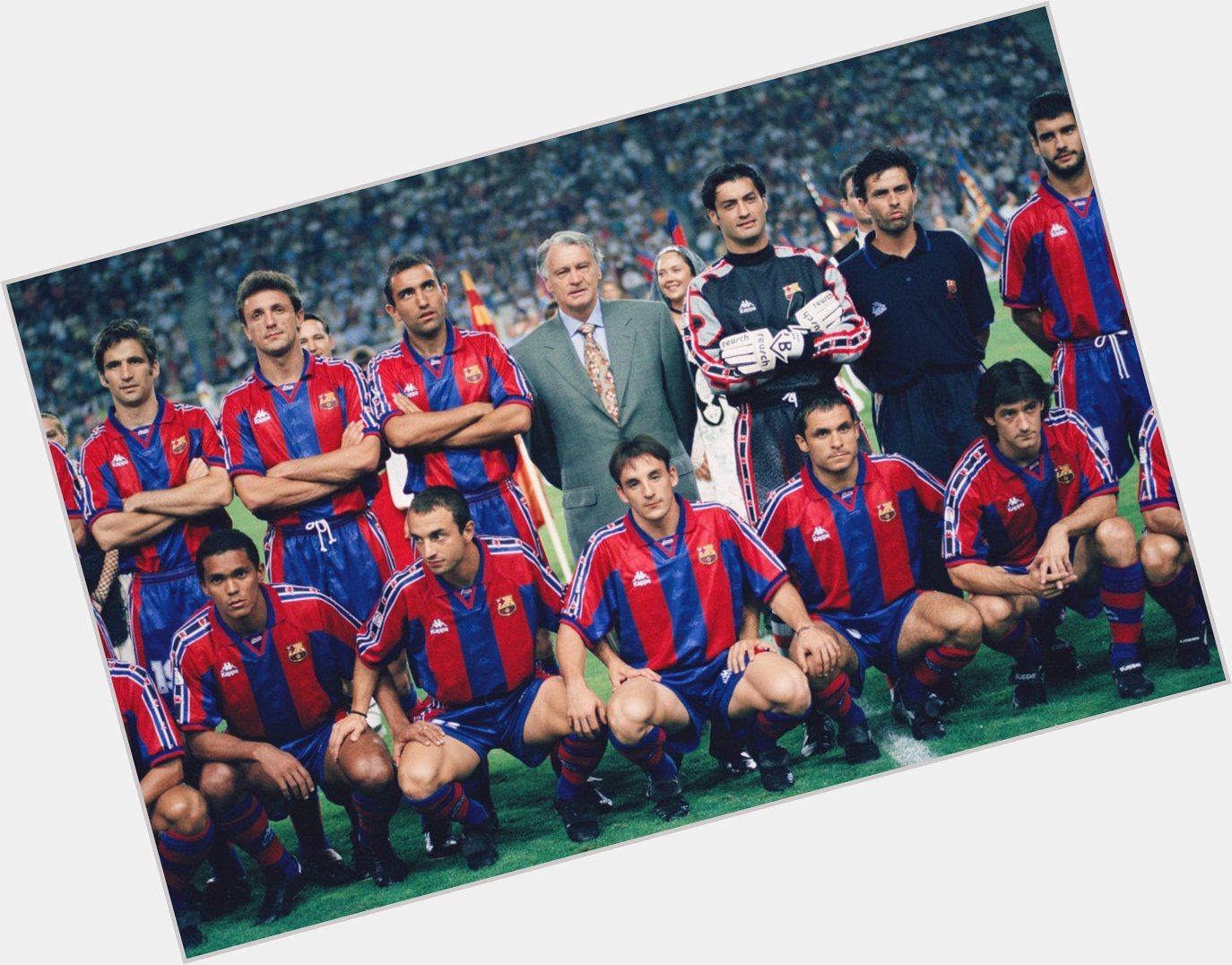 Happy birthday, Jose Mourinho! Here he is posing next to Pep Guardiola at the Nou Camp in August, 1996. 