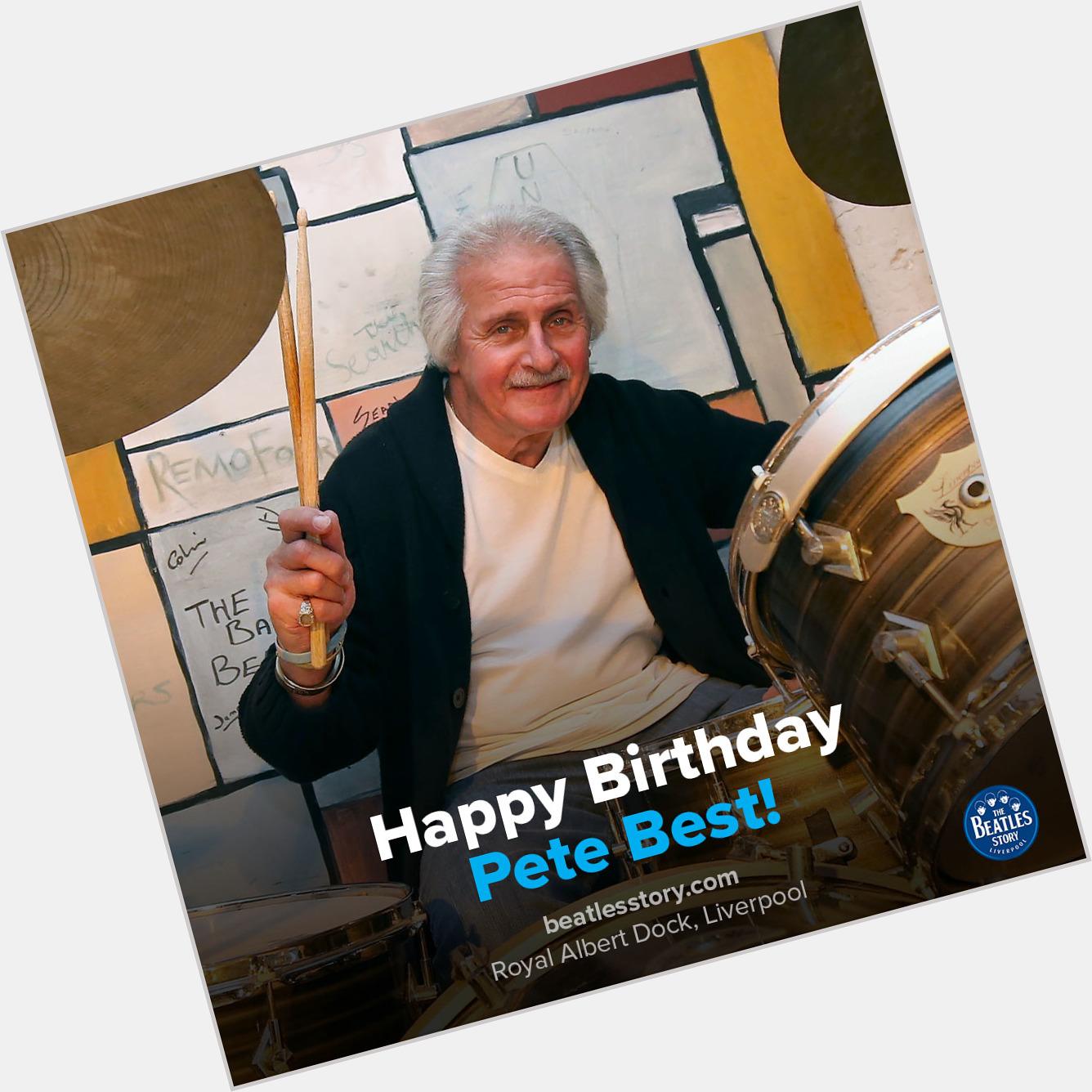 The Beatles original drummer, Pete Best turns 81 today. Happy Birthday, Pete! 