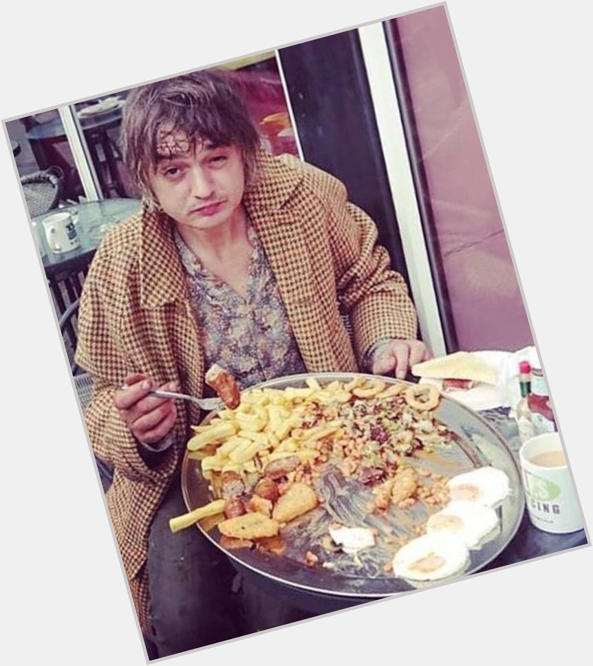 Happy birthday to pete doherty. a man who lives like this so that we don t have to. a true saint. 