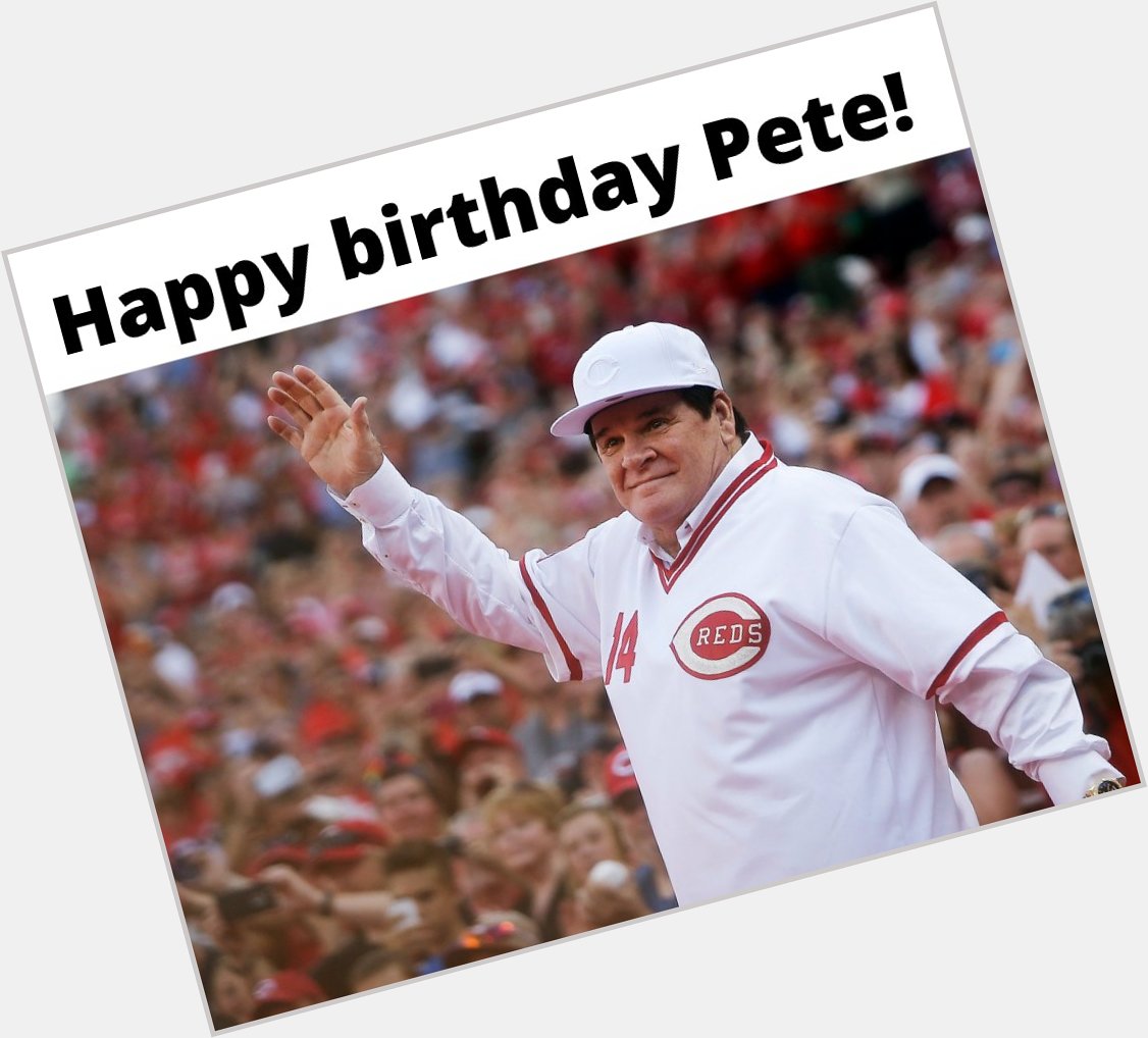 Happy 80th birthday to Pete Rose, aka the Hit King! >>  