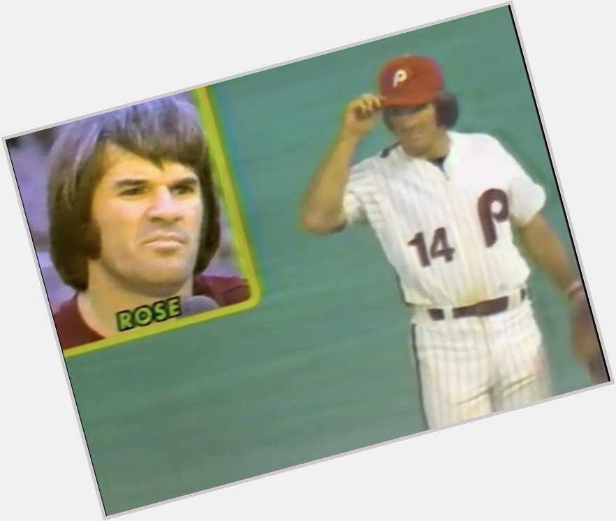 Happy birthday to former Phillies 1st baseman Pete Rose, seen here tipping his cap to himself 