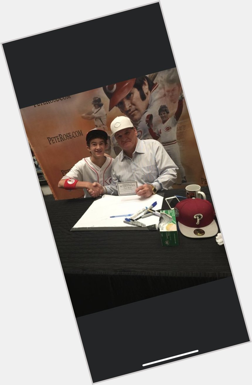   My Son Austin Dwain Sneed w/the Hit King Pete Rose. Happy Birthday Pete . 