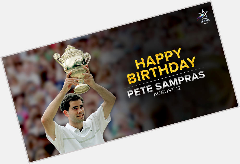 Happy birthday \Pistol Pete\! Tennis legend & 7-time champion Pete Sampras turns 44 today! 