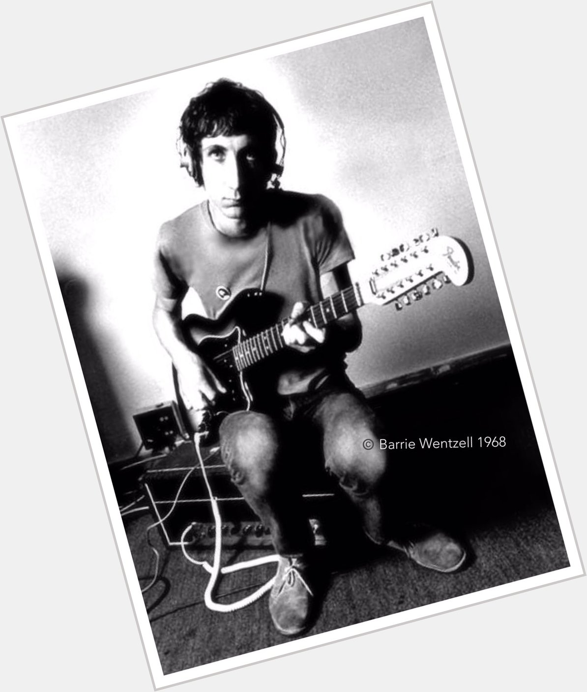 Happy Birthday Pete Townshend, photo by Barrie Wentzell, Soho, London, 1968. 