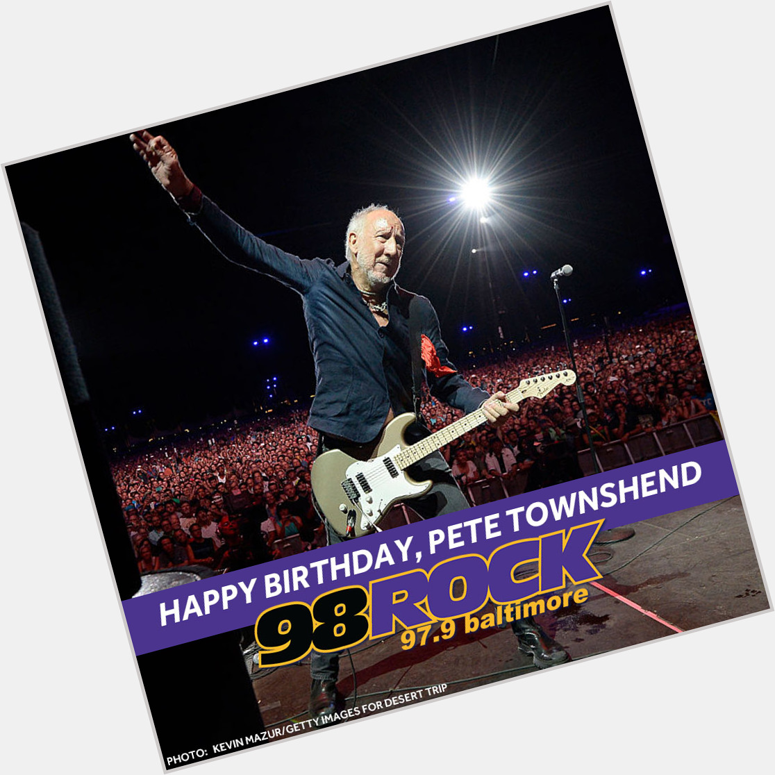 Happy 76th birthday to the iconic guitar god Pete Townshend of The Who!  