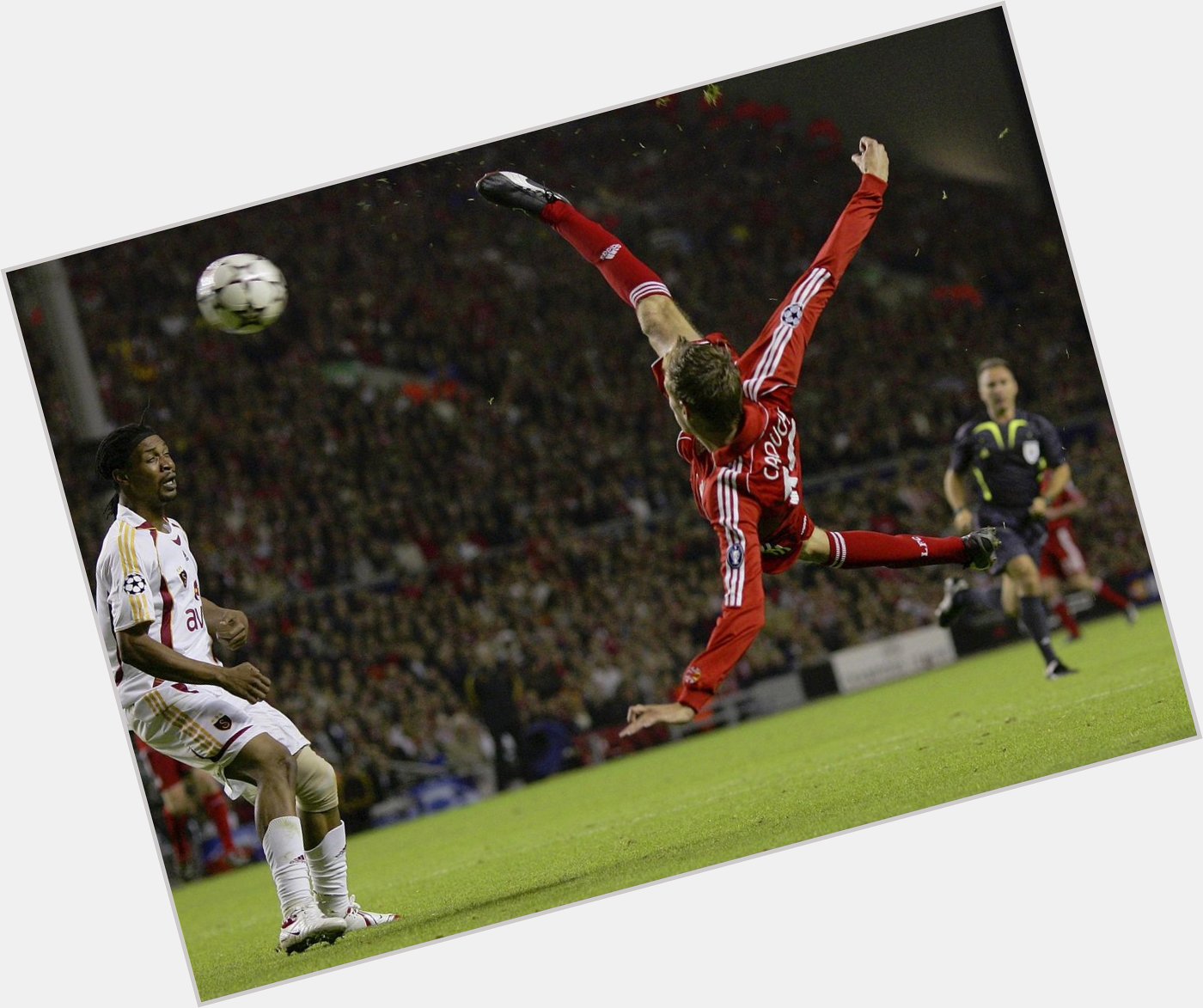 He\s big,
He\s red,
His feet stick out the bed,
Peter Crouch, Peter Crouch...

Happy birthday  