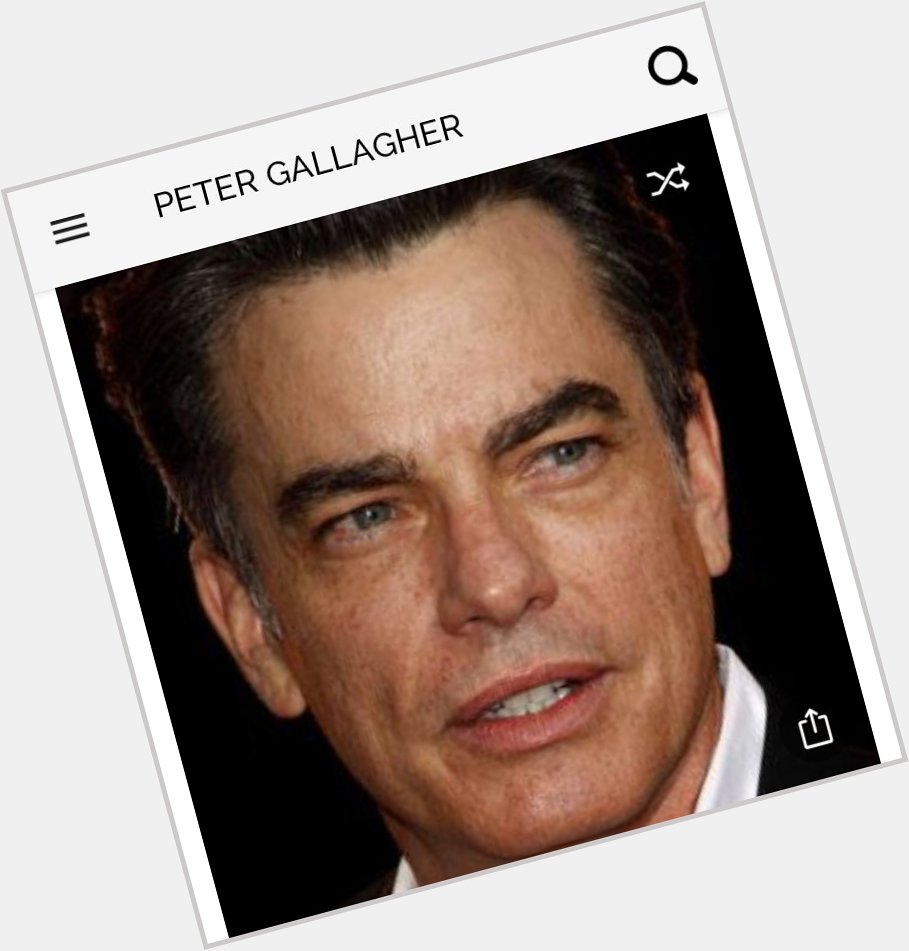 Happy birthday to this great actor.  Happy birthday to Peter Gallagher 