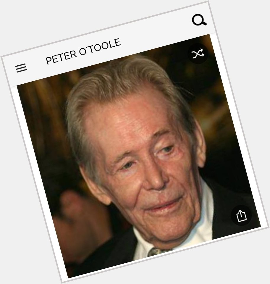 Happy birthday to this iconic actor.  Happy birthday to Peter O\ Toole 